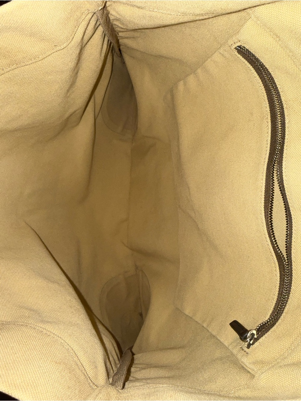 Prada Large Canapa Canvas Tote with Ochre Yellow Cinghiale Boarskin Appliqué - Picture 9 of 14